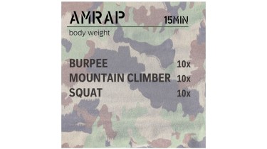 Full body workout: AMRAP 15min - body weight
