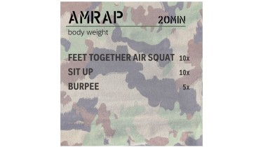 Full body workout: AMRAP 20min - body weight