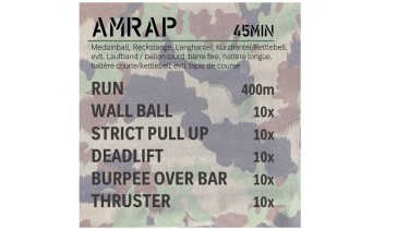 Full body workout: AMRAP 45min