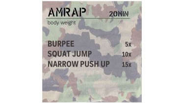Full body workout: AMRAP 20min - body weight