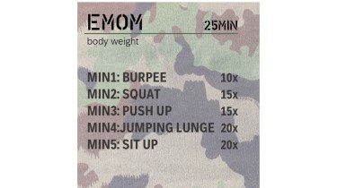 Training Ganzkörper: EMOM 25min - body weight