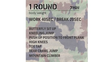 Full body workout (part 1): work40sec/break20sec - body weight