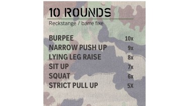 Full body workout: 10 rounds