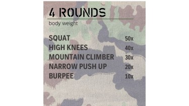 Allenamento completo del corpo: 4 rounds - body weight