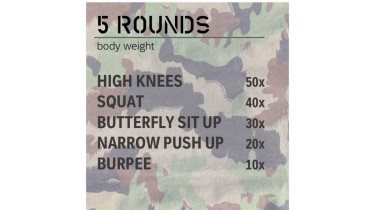 Allenamento completo del corpo: 5 rounds - body weight