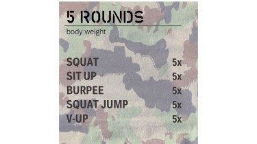 Allenamento completo del corpo: 5 rounds - body weight