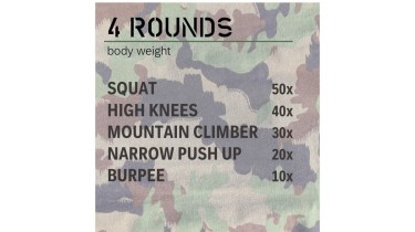 Allenamento completo del corpo: 4 rounds - body weight