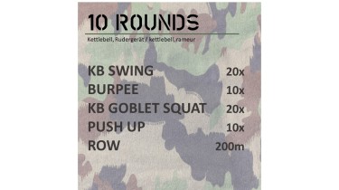 Full body workout: 10 rounds