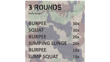 Allenamento completo del corpo: 3 rounds - body weight