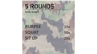 Allenamento completo del corpo: 5 rounds - body weight