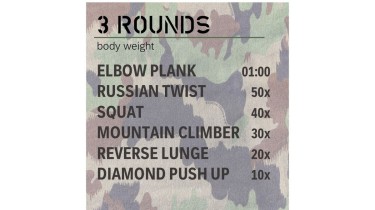 Allenamento completo del corpo: 3 rounds - body weight