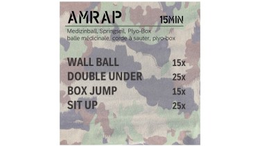 Full body workout: AMRAP 15min