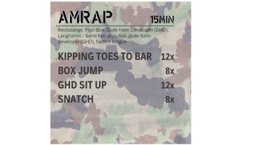 Full body workout: AMRAP 15min