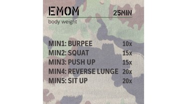 Training Ganzkörper: EMOM 25min - body weight