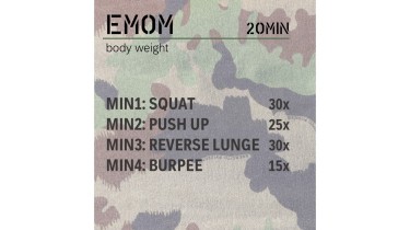 Training Ganzkörper: EMOM 20min - body weight