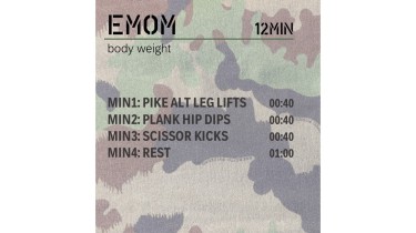 Training Rumpfmuskulatur: EMOM 12min - body weight