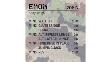 Training Unterkörper: EMOM 20min - body weight