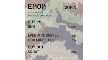 Training Ganzkörper: EMOM 20min - body weight