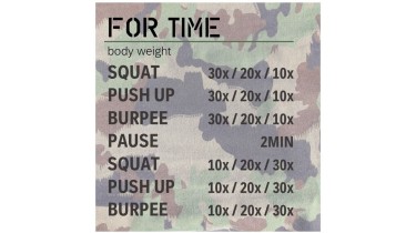Full body workout: 2 rounds