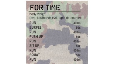 Full body workout: 1 round - body weight
