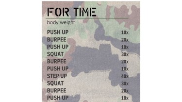 Full body workout: 1 round - body weight