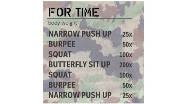 Full body workout: 1 round - body weigth