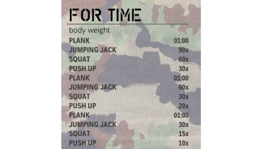Full body workout: 1 round - body weight