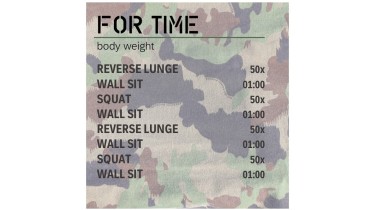 Training Unterkörper: 1 round - body weigth