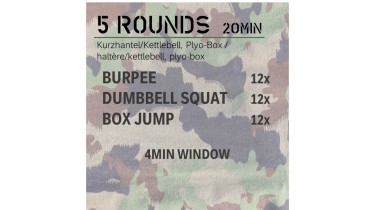 Allenamento completo del corpo: 5 rounds