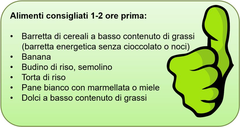 Alimentazione durante lo sforzo fisico